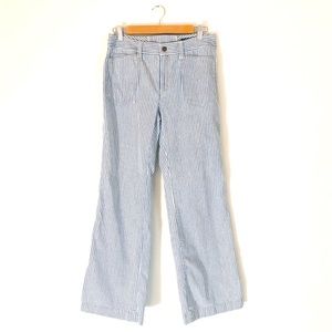 Ralph Lauren Jeans Co Blue and White Stripe Wide leg Jean | 6